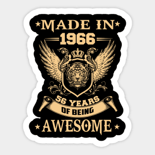 Made In 1966 56 Years Of Being Awesome Sticker